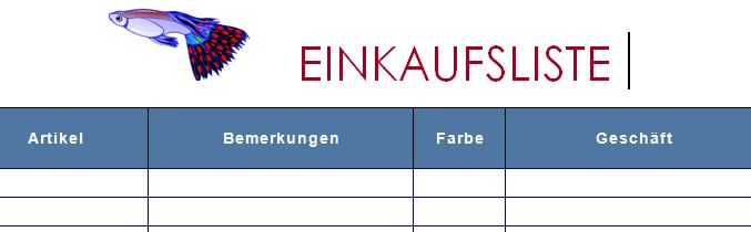 Einkaufsliste